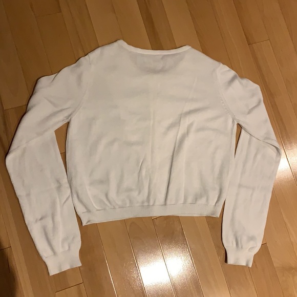 NWOT/New Girl’s Children’s Place White Pearl Knit Button Up Cardigan-size16 - Picture 10 of 17